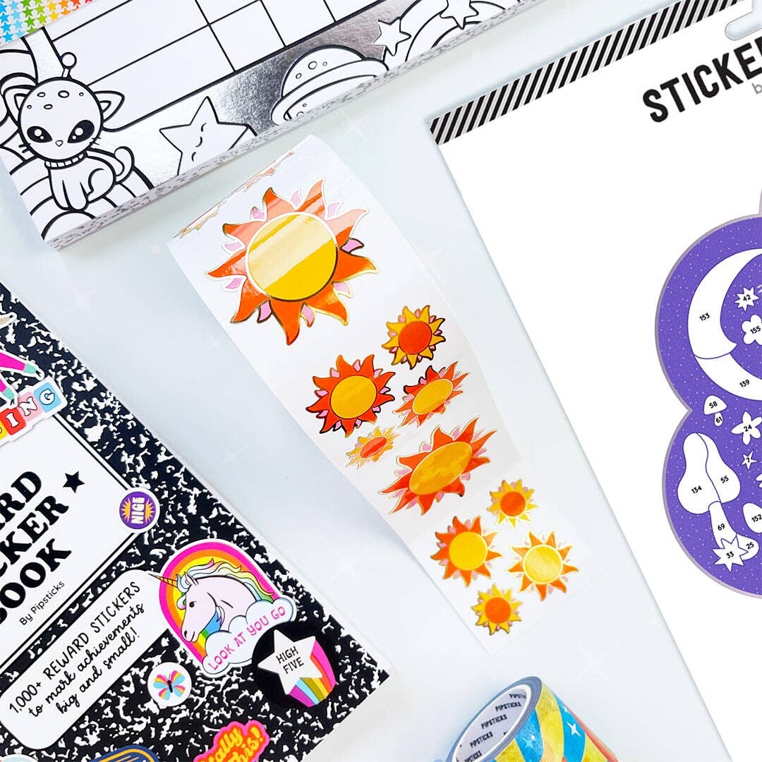 WS-Flaming Sun Stickers On The Roll