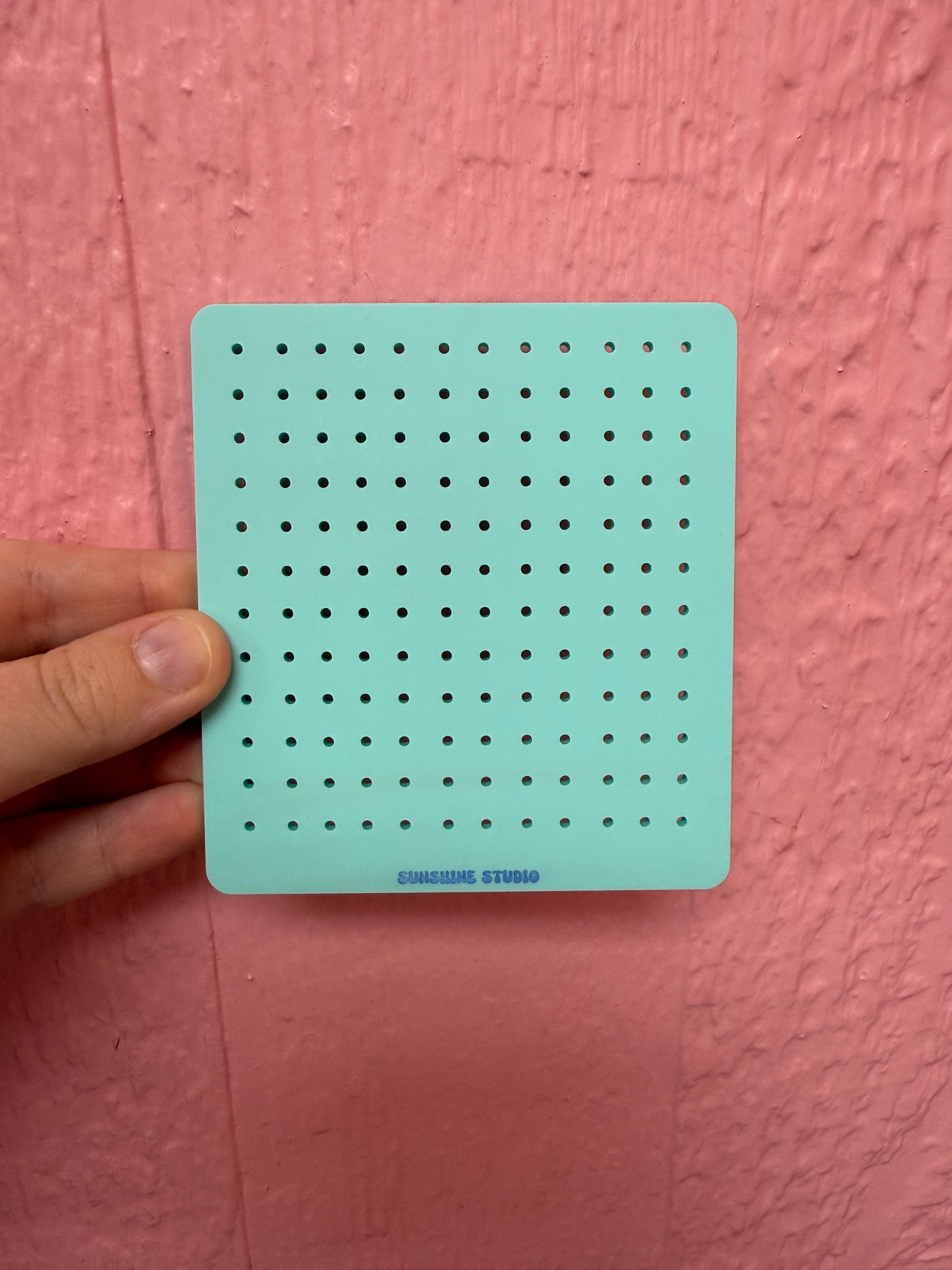Matte teal travel earring holder