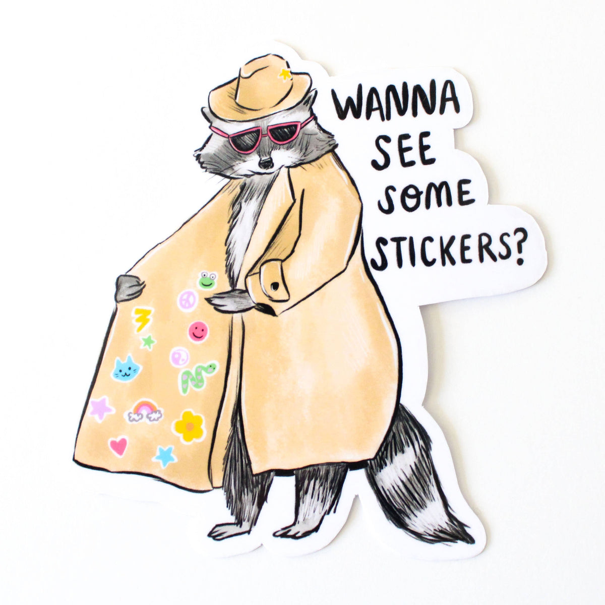 Raccoon Entrepreneur Vinyl Sticker