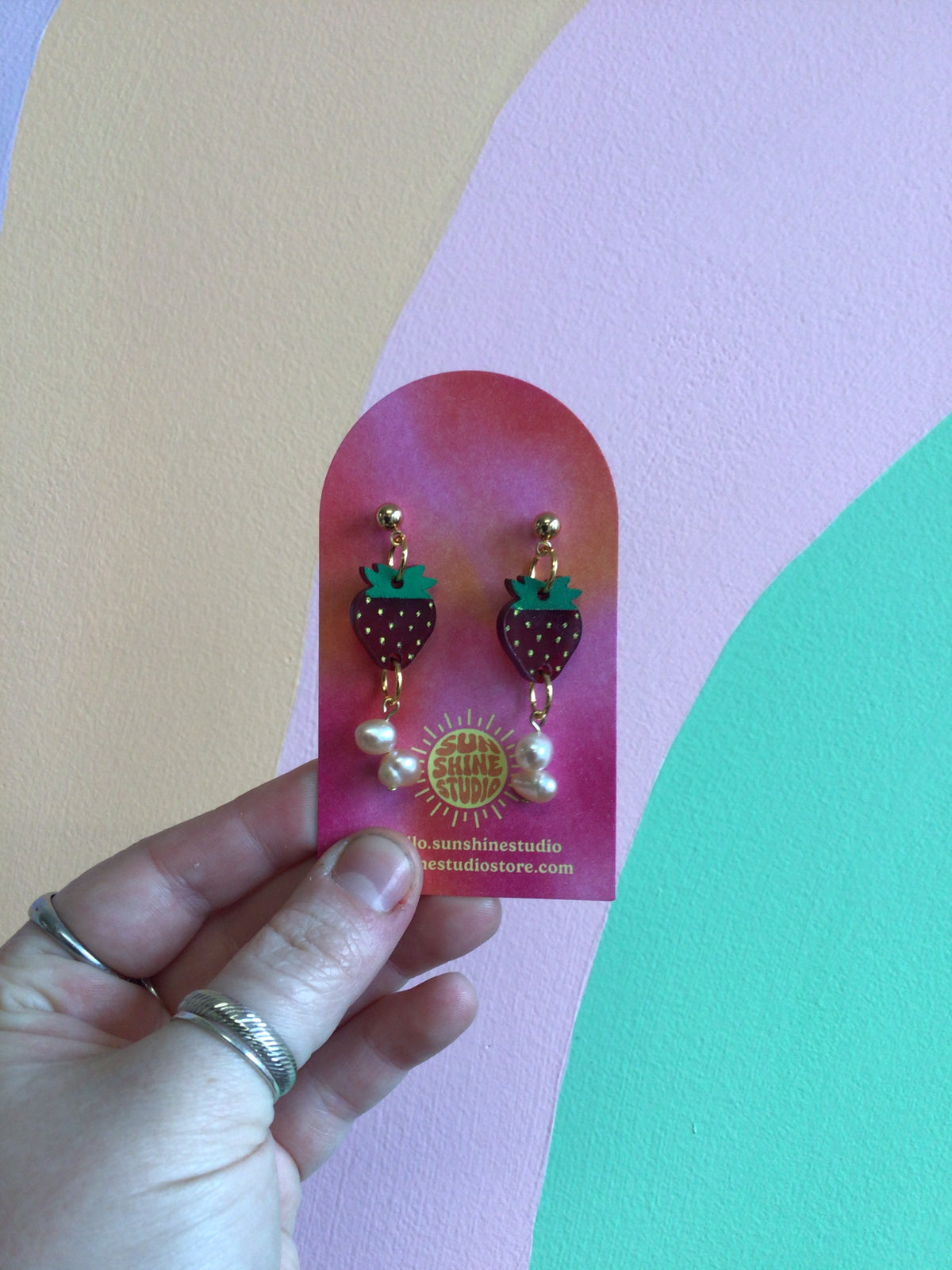 Summery Strawberry Earrings