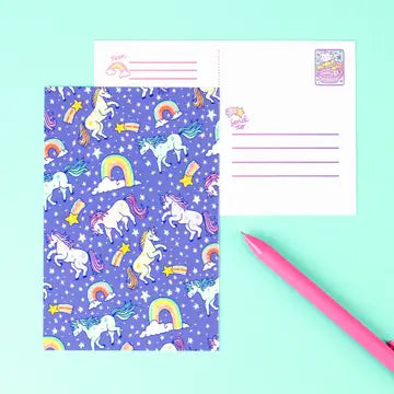 Magical Rainbow Unicorns Post Card