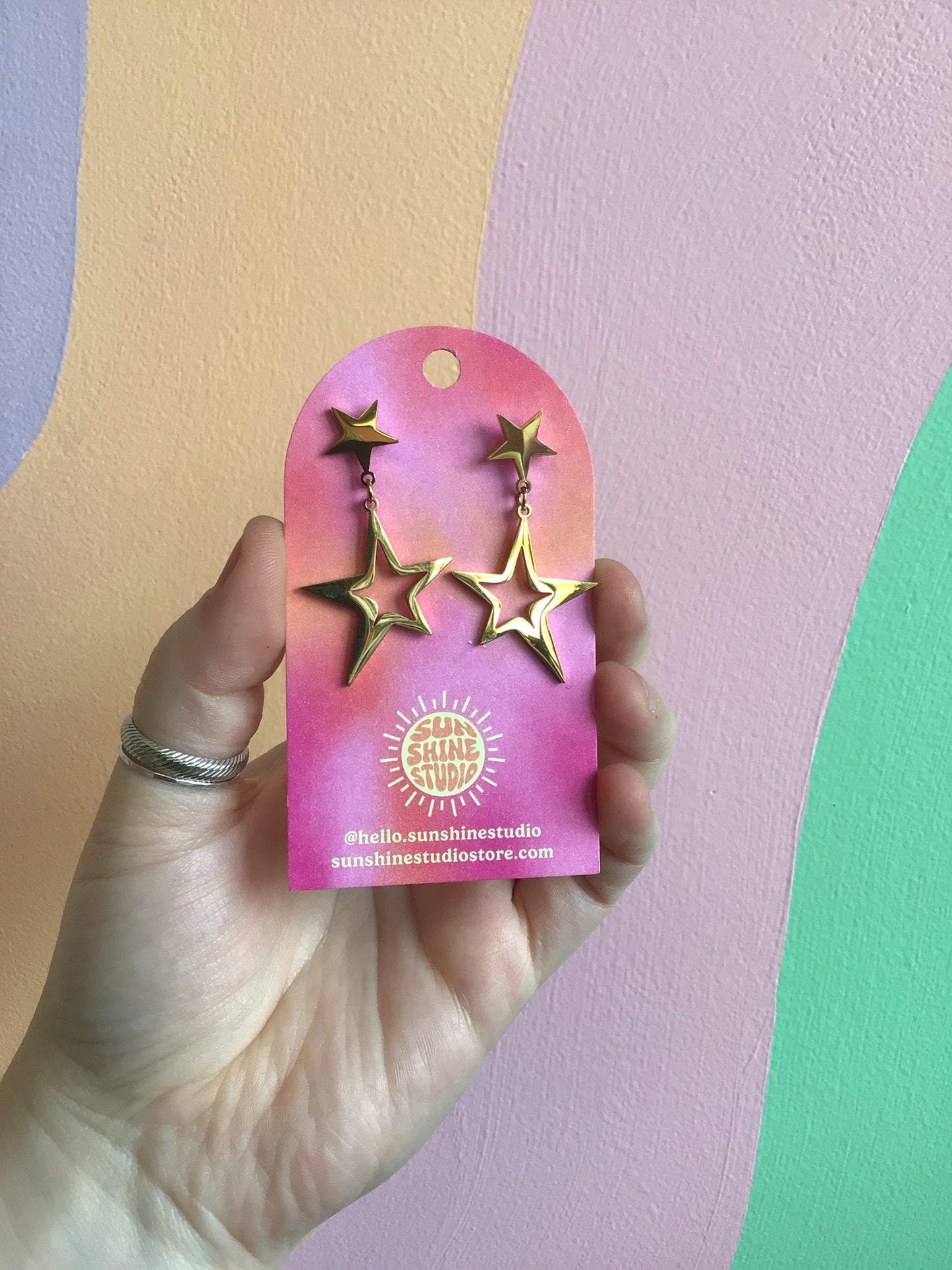 “I’m a Star” Titanium Studs