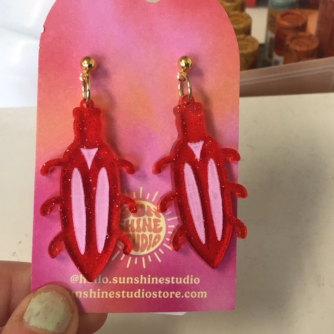 Beetle Earrings