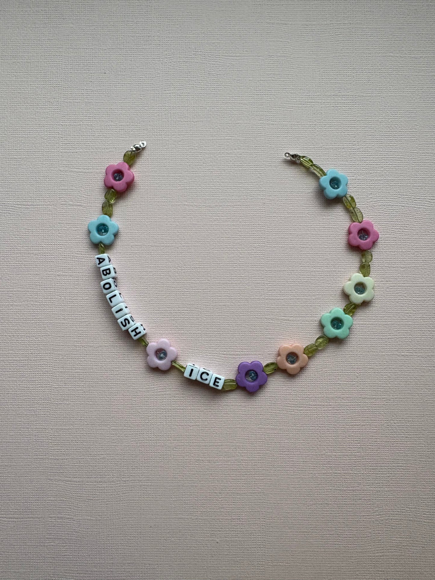 Abolish ICE Flower Vine Phone Charm or Bag Charm