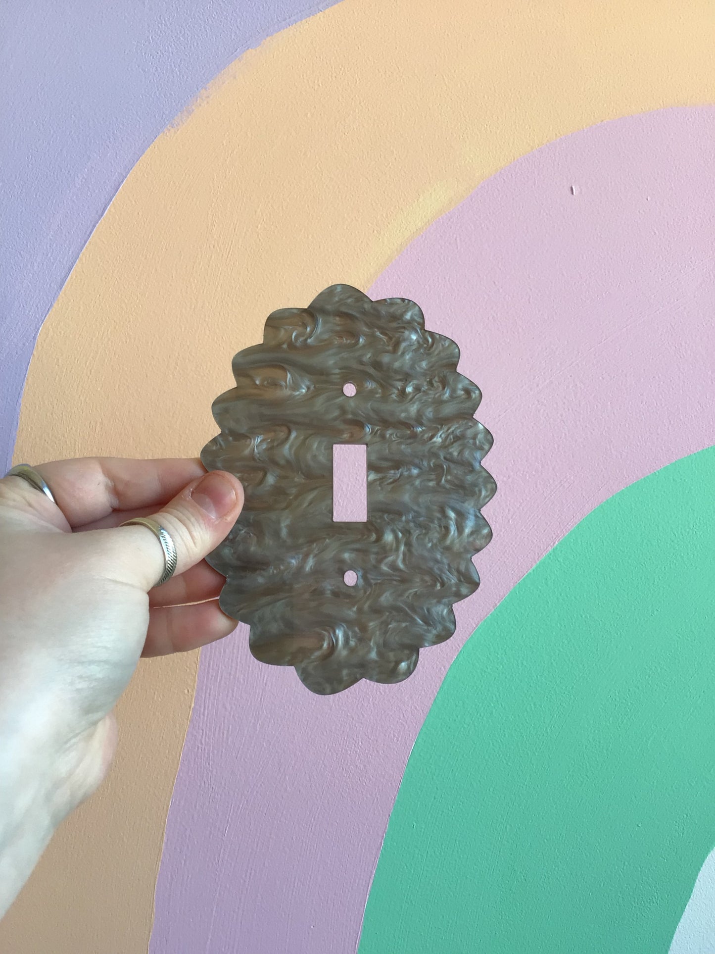 Gunmetal Marble Outlet Covers