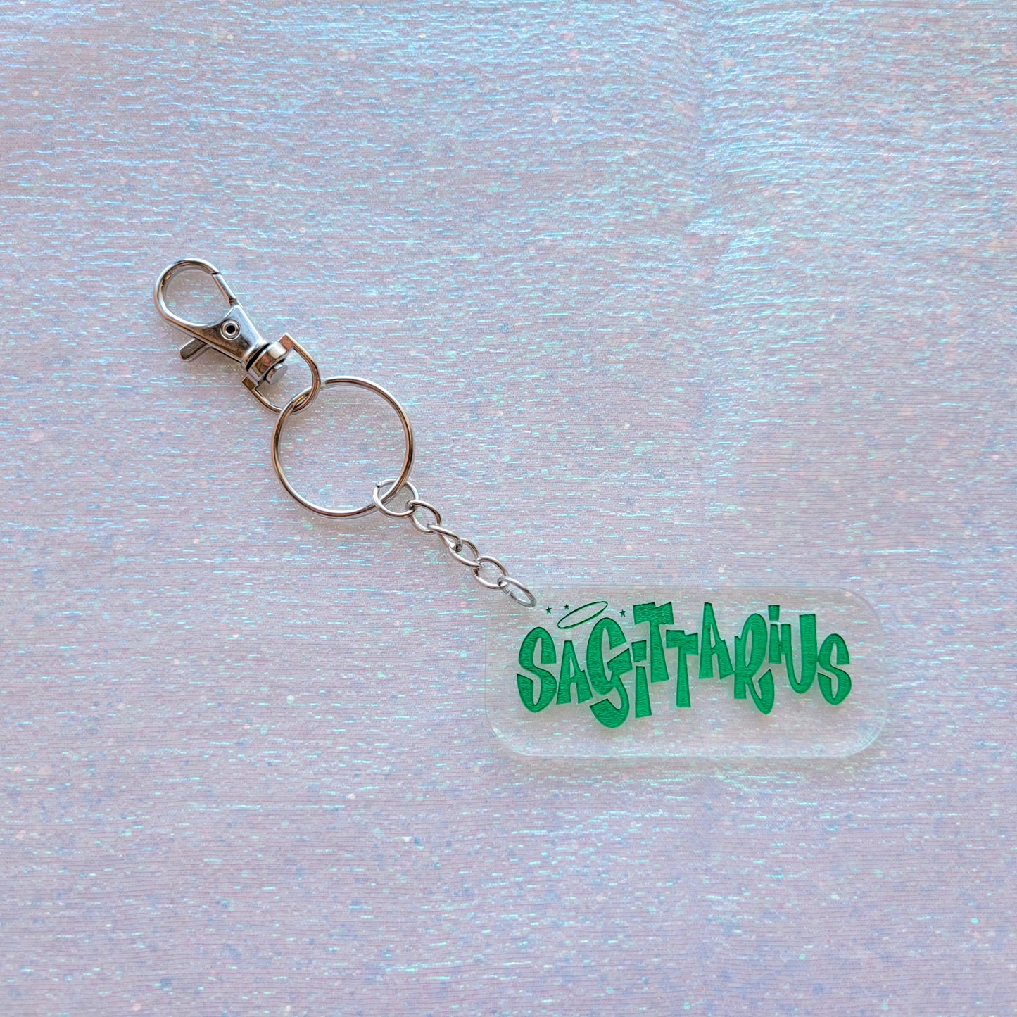Zodiac Sign Keychain-Green