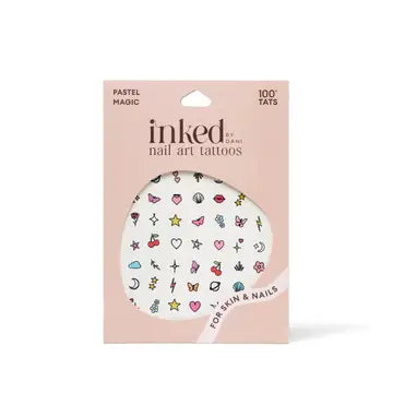 Pastel Magic Nail Art Temporary Tattoo Pack
