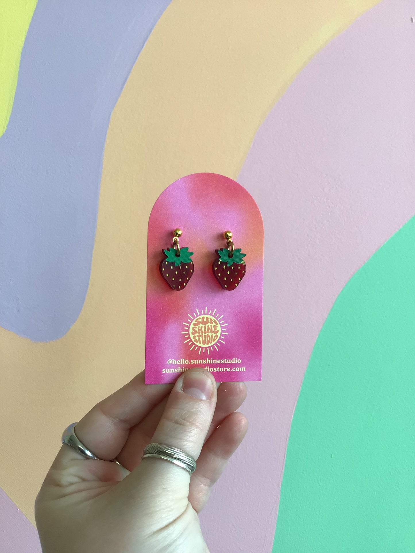 Summery Strawberry Earrings