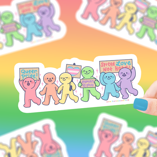 Pride Protest, LGBTQ, Pride Month, Queer, Long Vinyl Sticker