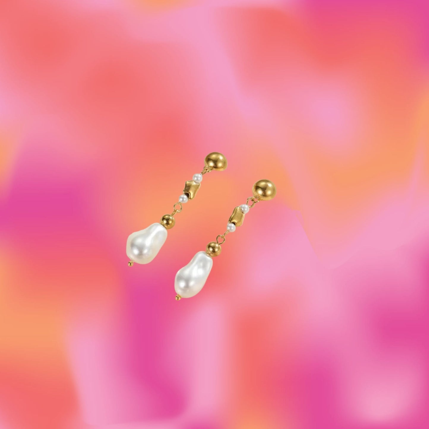 Pearly Dreamy Queen Titanium Earrings