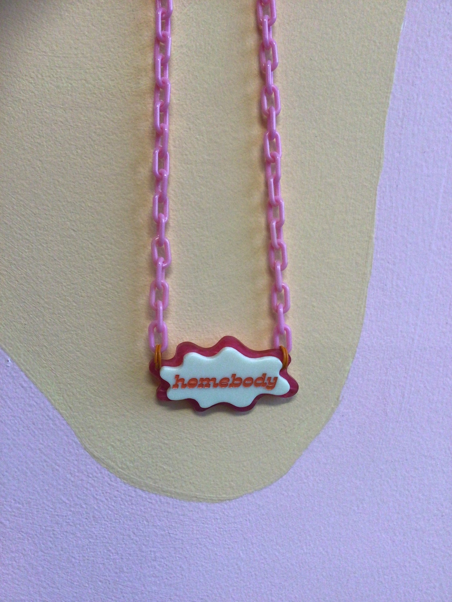 Acrylic Word Colorful Necklace