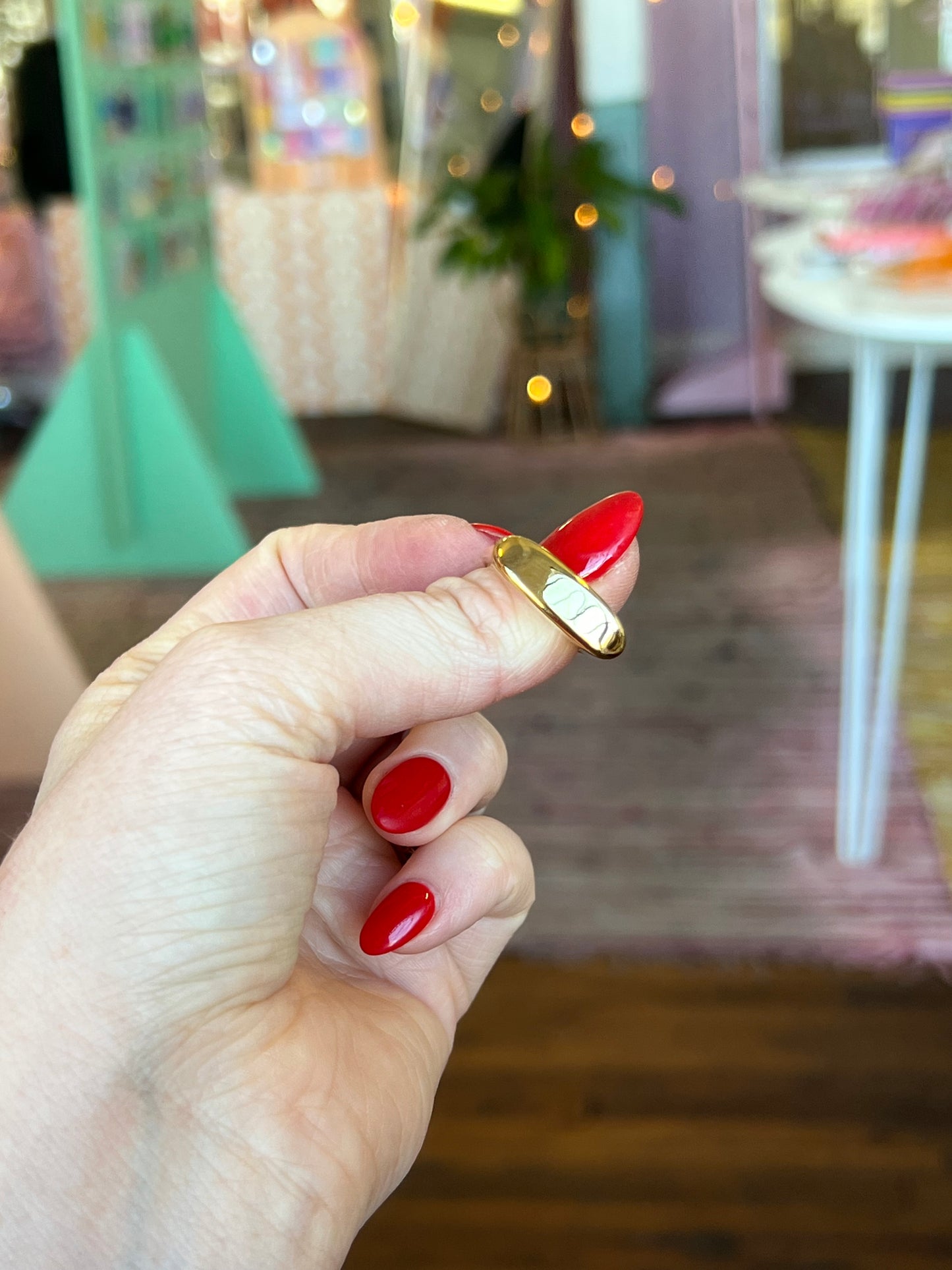 Abstract Titanium Ring