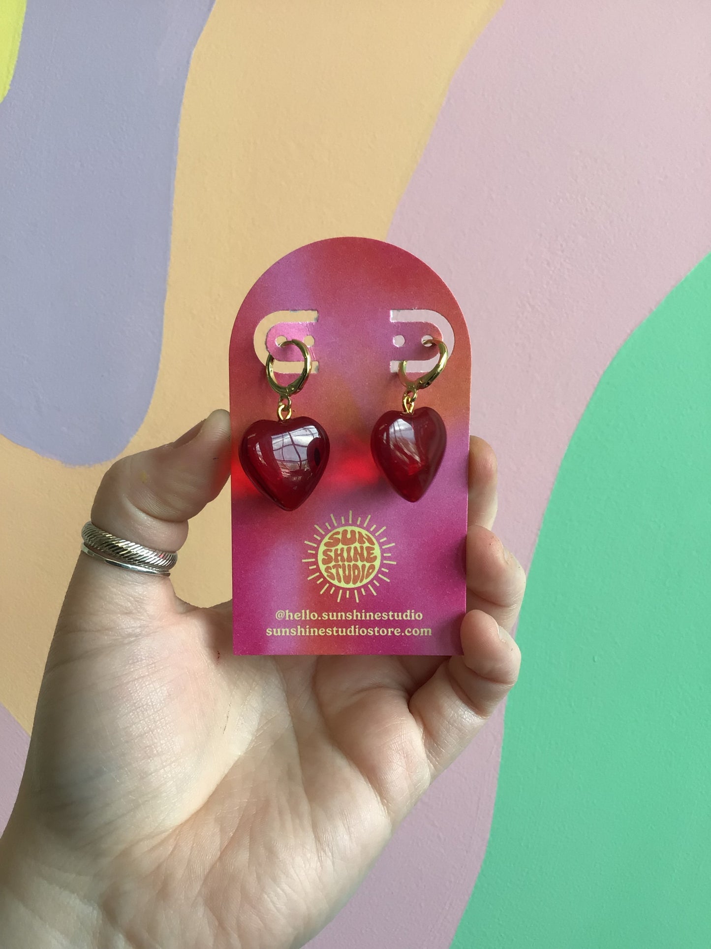 Heart Gem Huggies