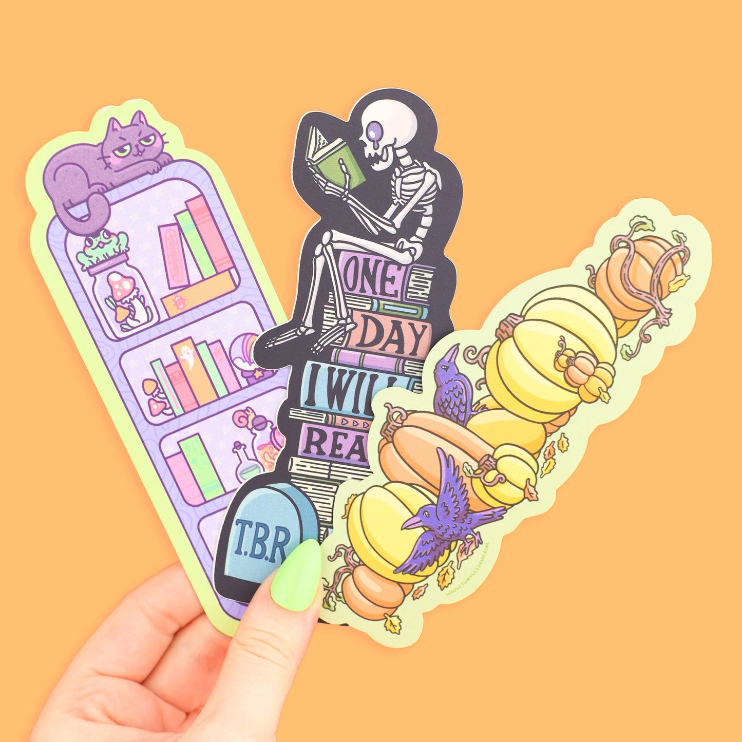 TBR Skeleton, Halloween, Bookish, Bookmark