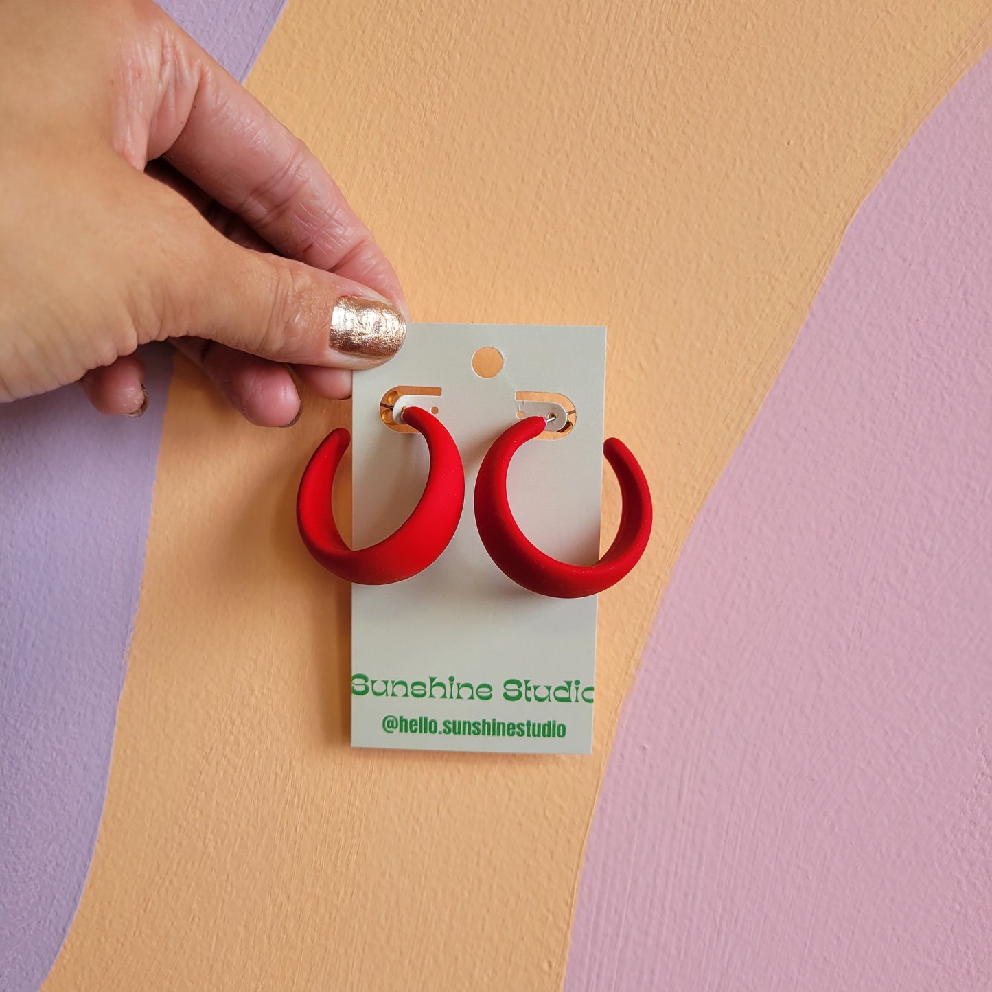 Colorful Matte Hoops