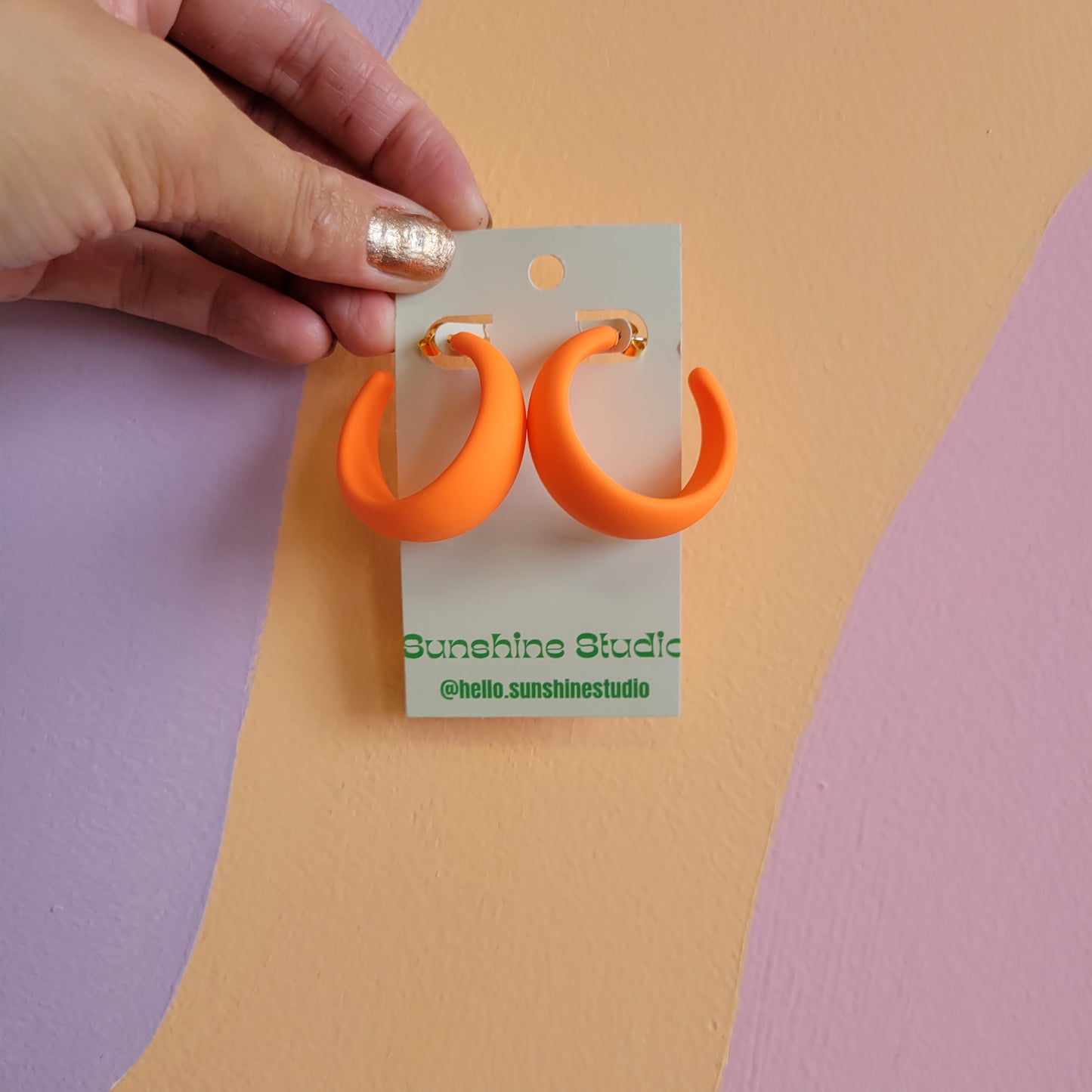 Colorful Matte Hoops