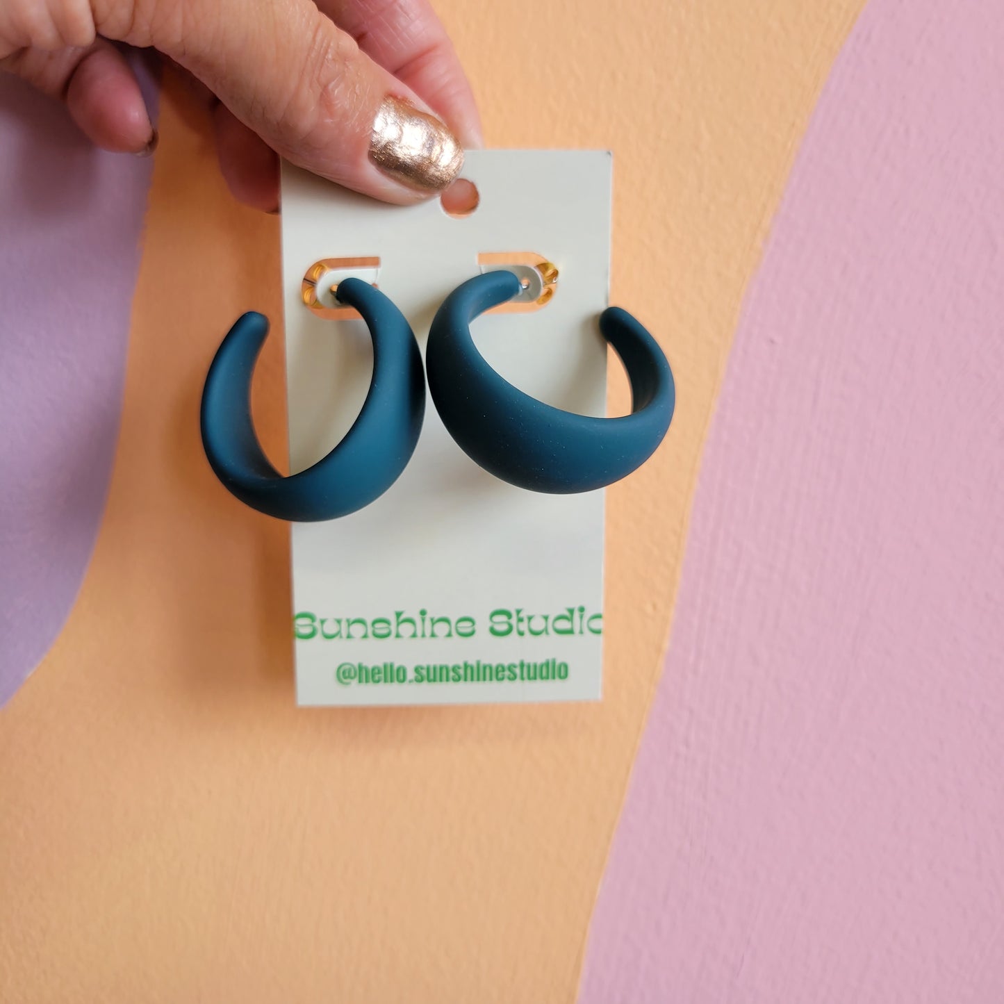 Colorful Matte Hoops
