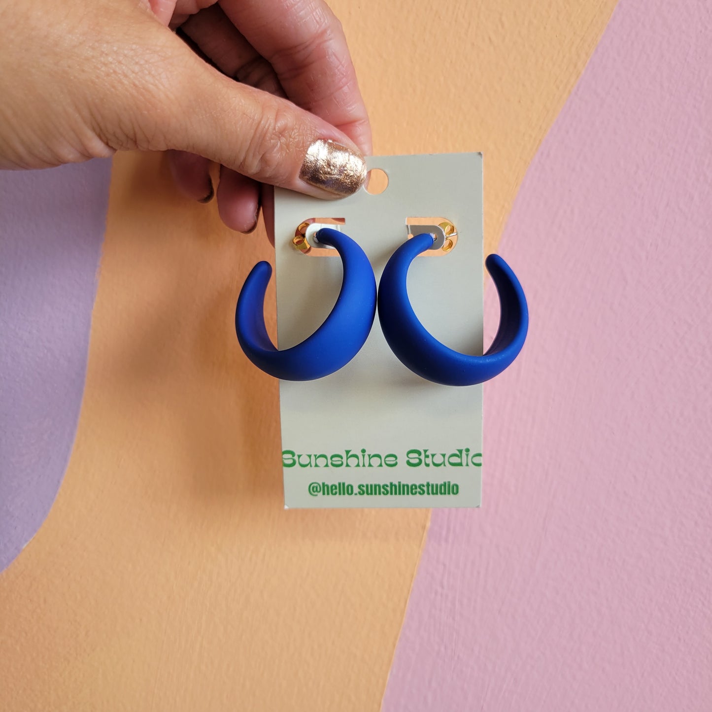 Colorful Matte Hoops