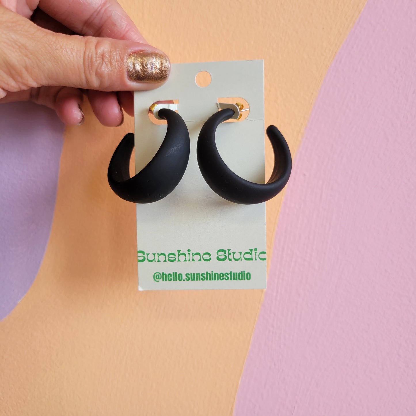 Colorful Matte Hoops