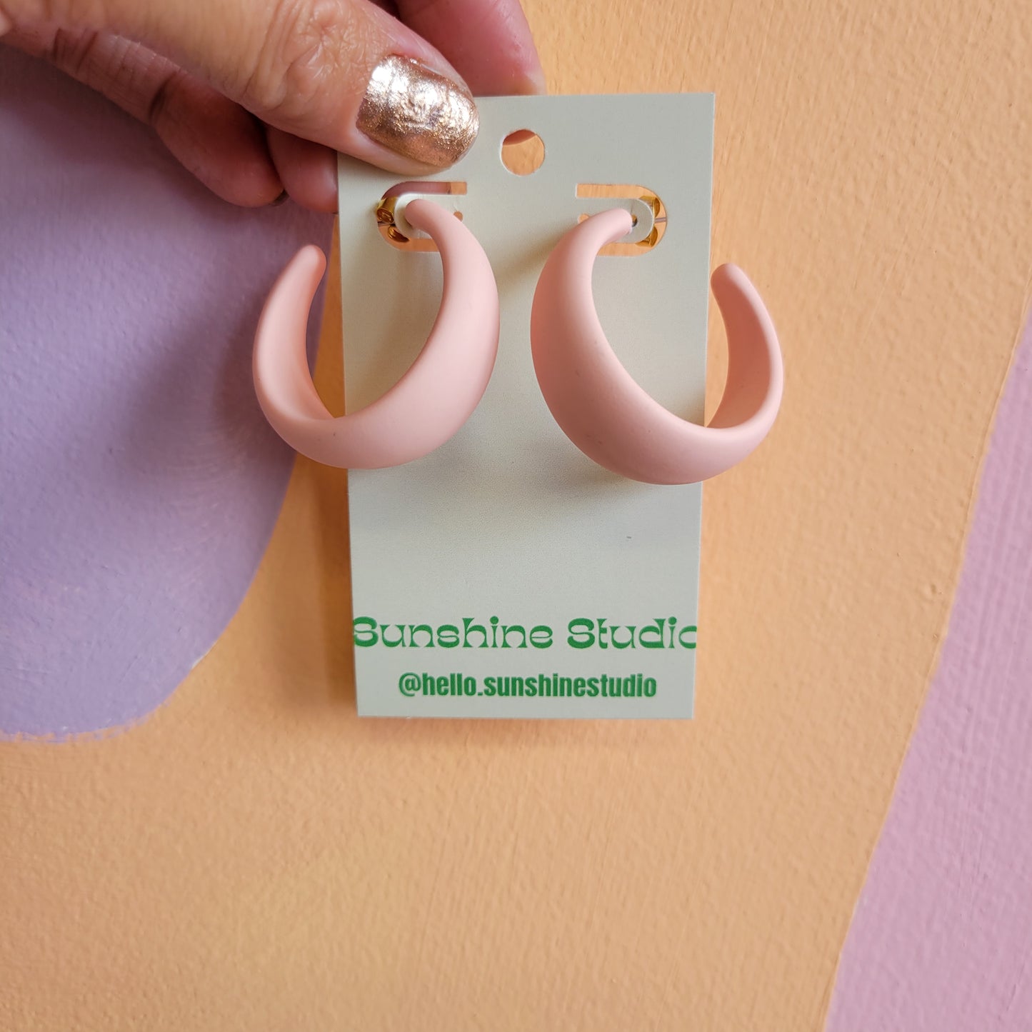 Colorful Matte Hoops