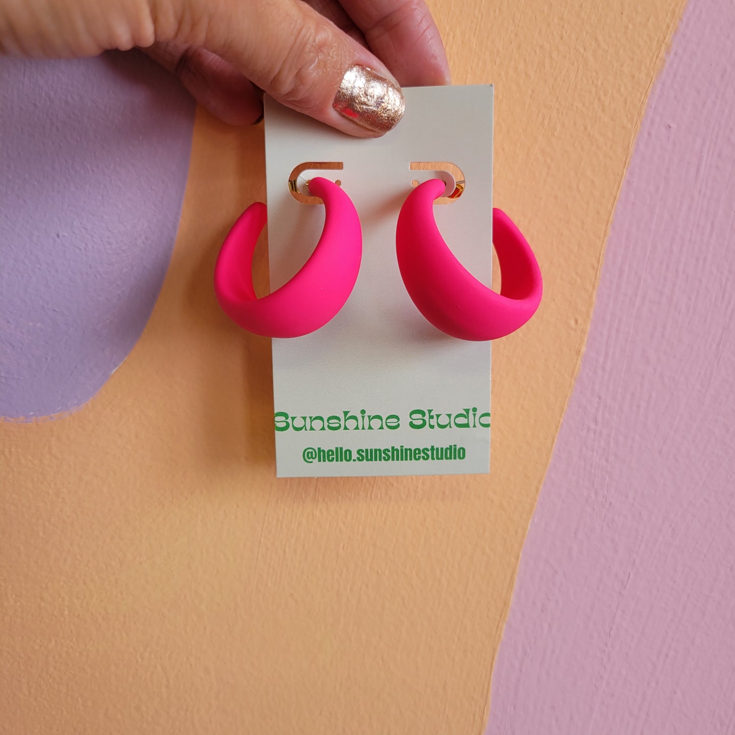 Colorful Matte Hoops