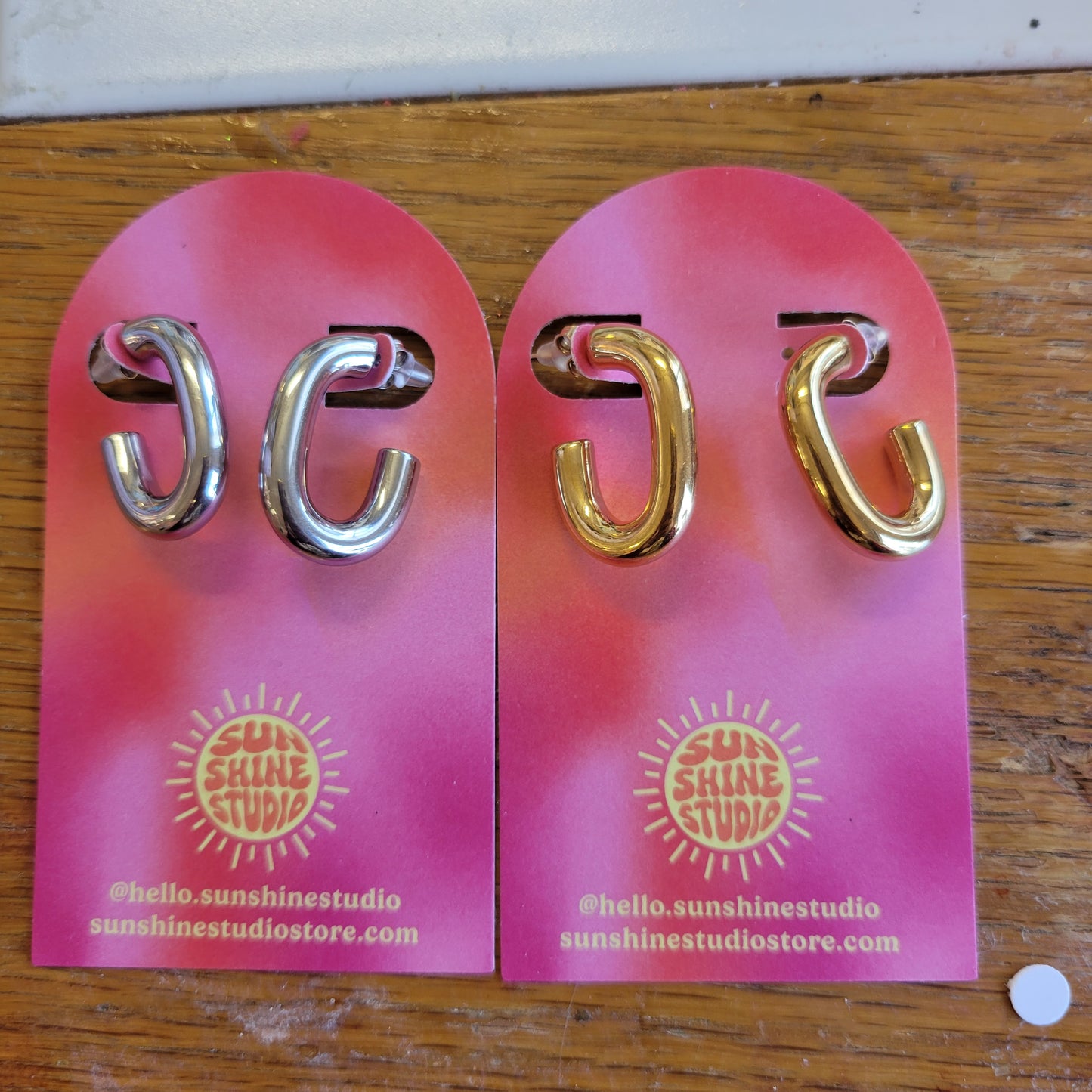 Titanium Elongated Hoops