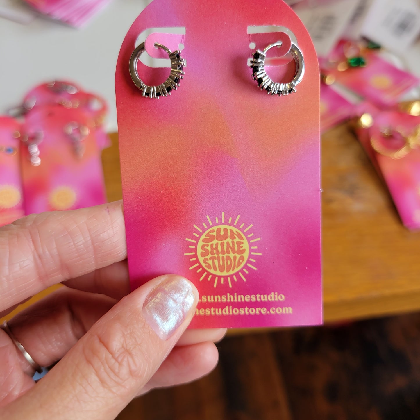 Radiant Gem Small Hoops