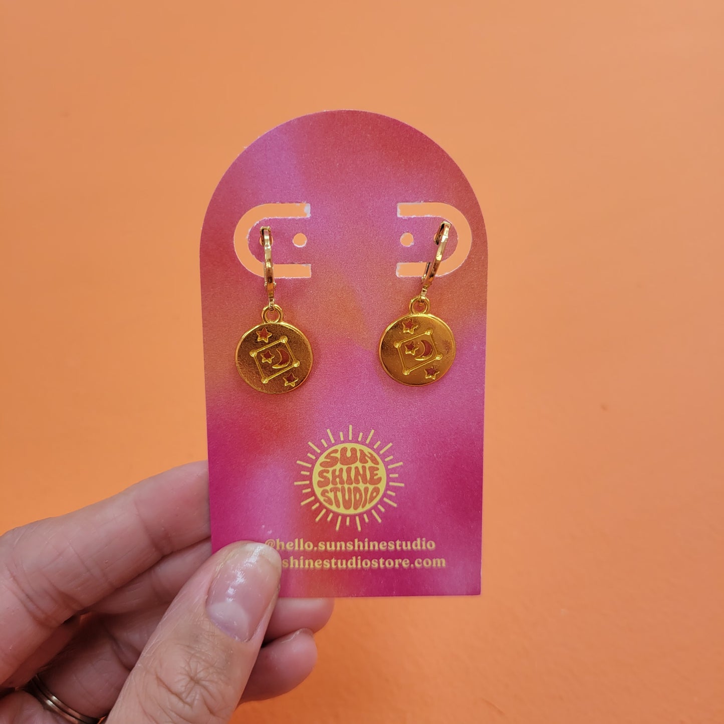Zodiac Constellation Charm Earrings