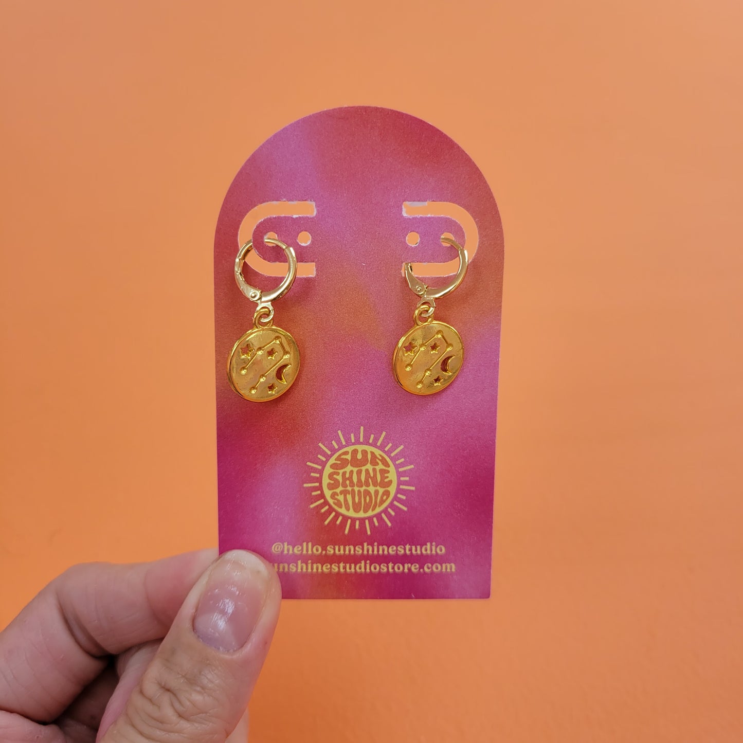 Zodiac Constellation Charm Earrings