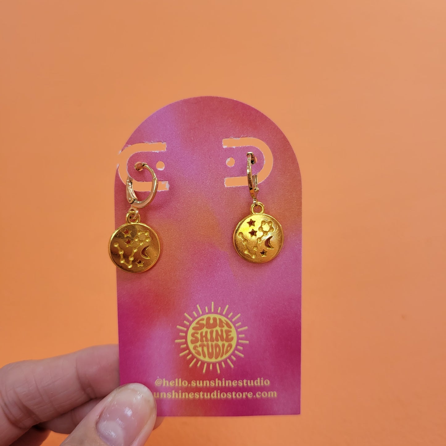Zodiac Constellation Charm Earrings