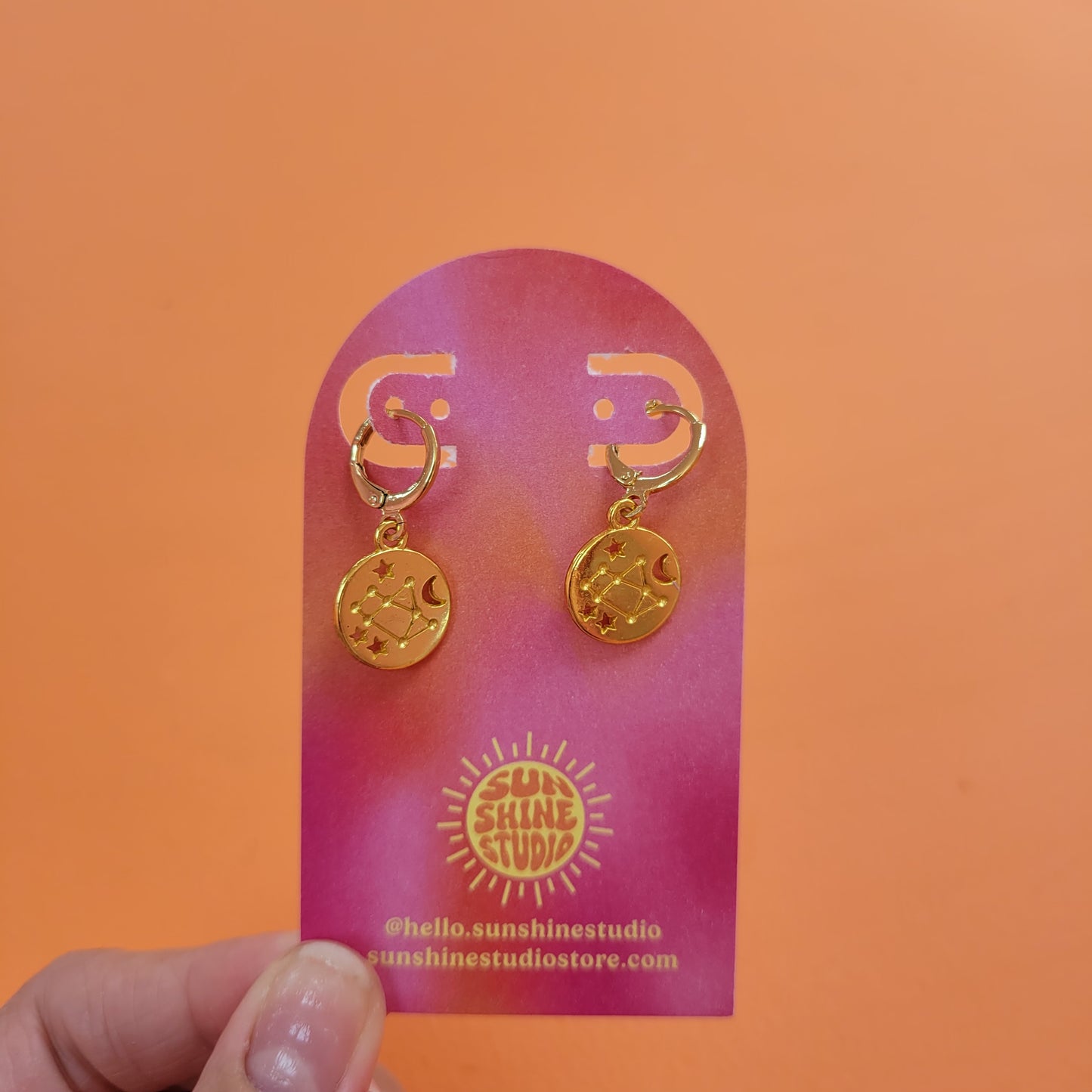 Zodiac Constellation Charm Earrings
