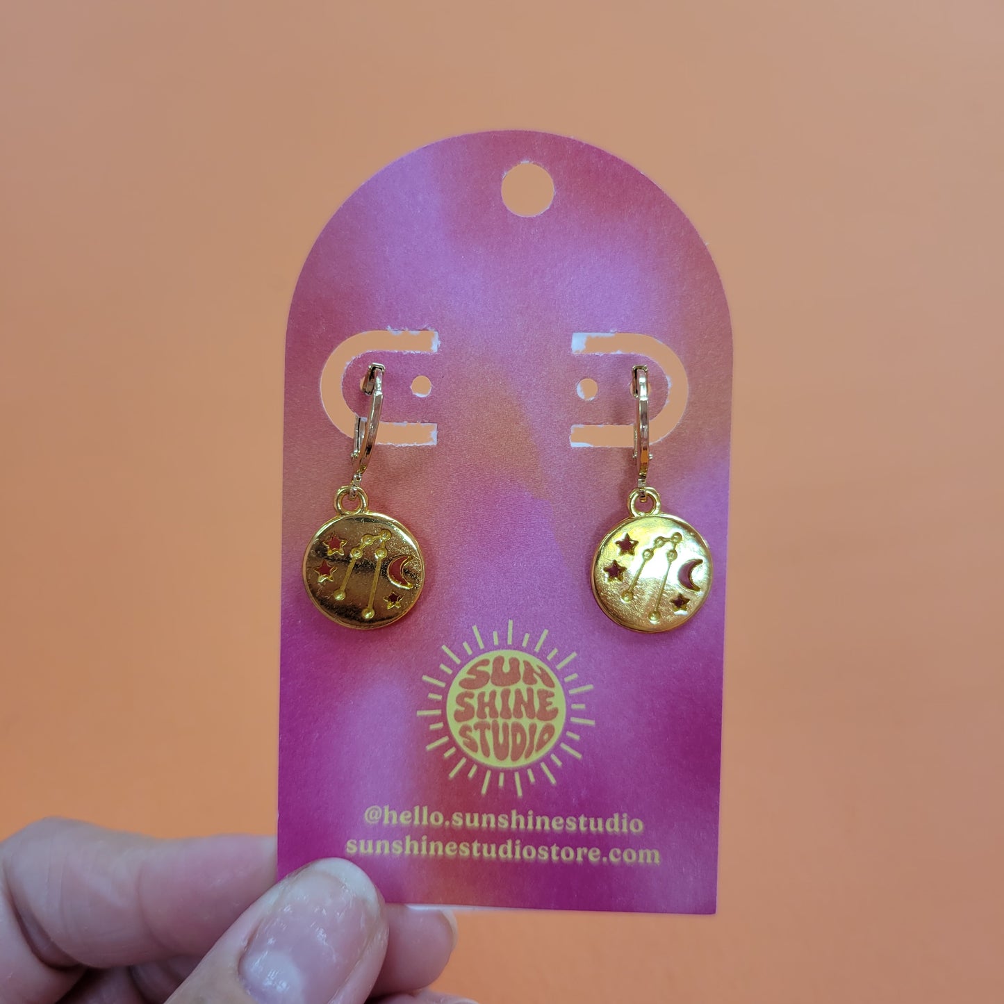 Zodiac Constellation Charm Earrings