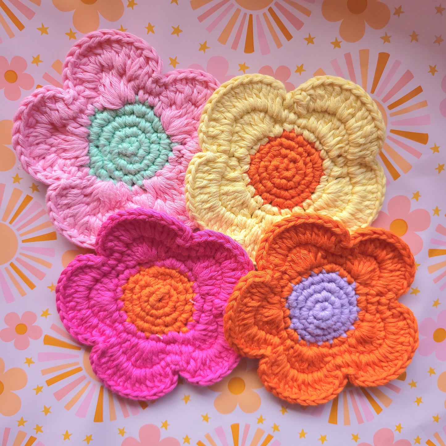 Crochet Daisy Coasters