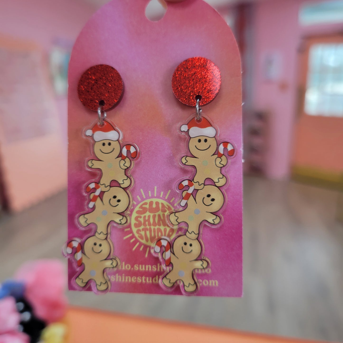 Gingerbread Trio Statement Earrings