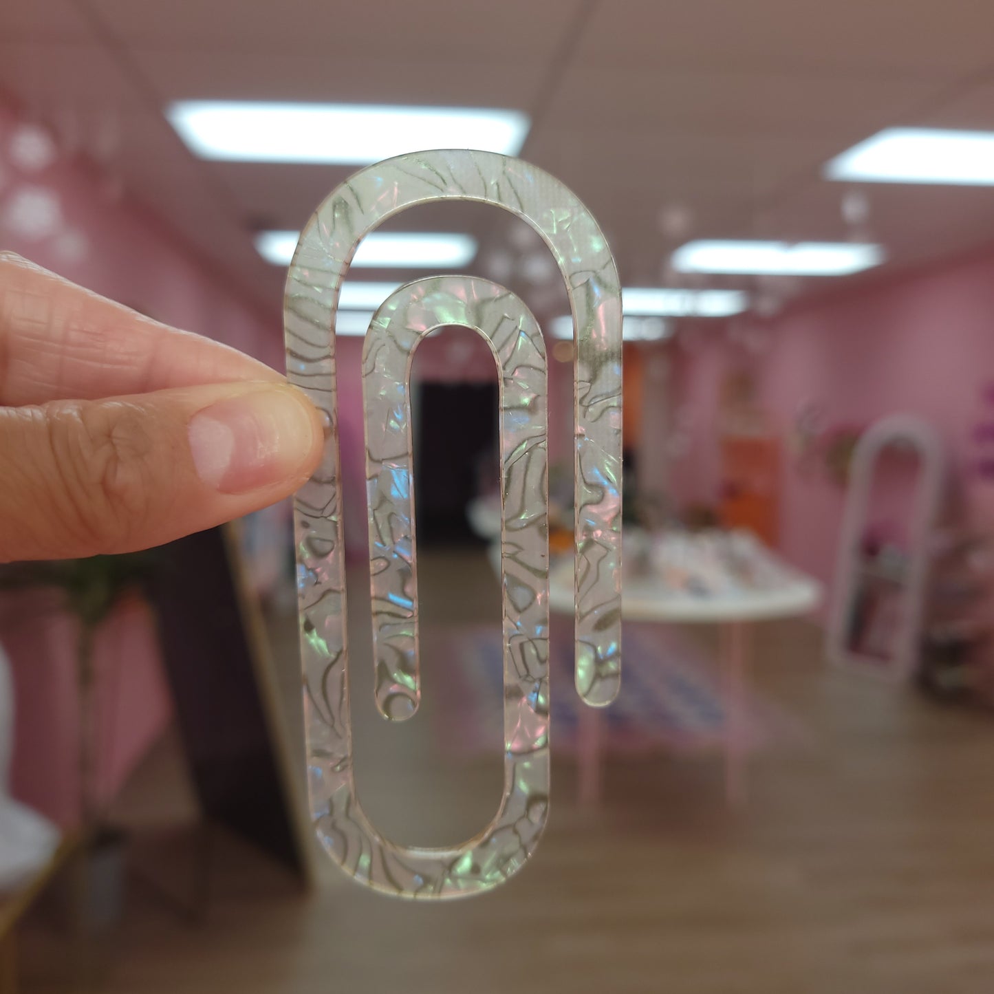 Iridescent Shell Jumbo Paper Clip