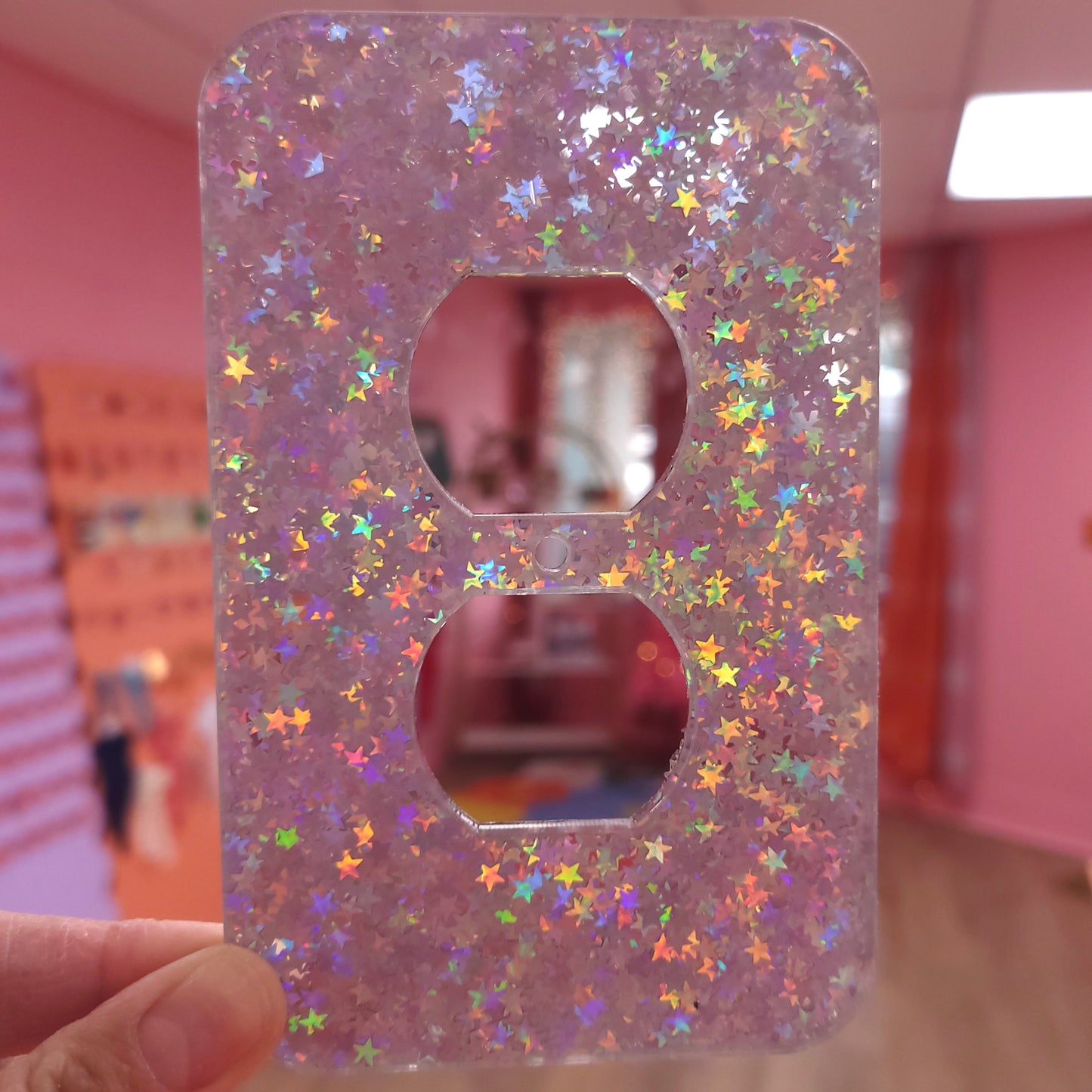 Holographic Glitter Stars Outlet Covers