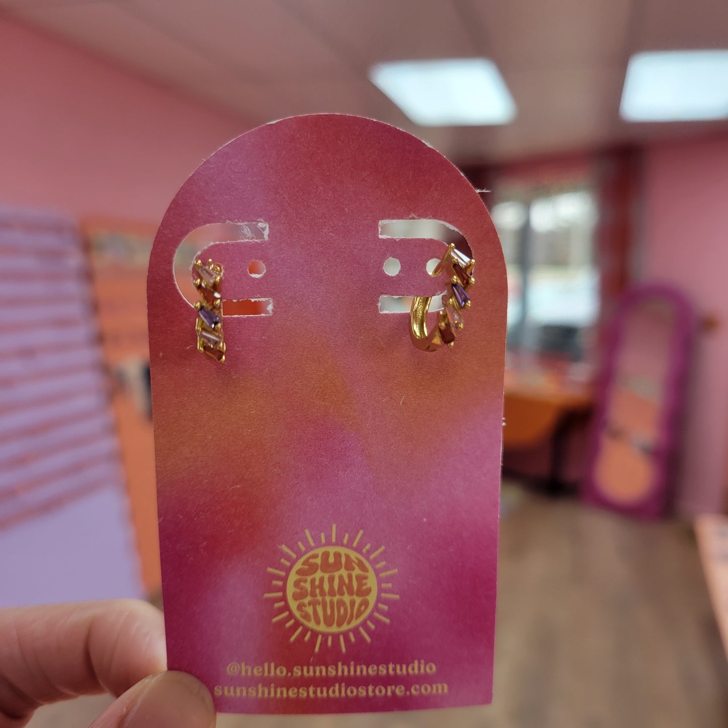 Radiant Gem Small Hoops