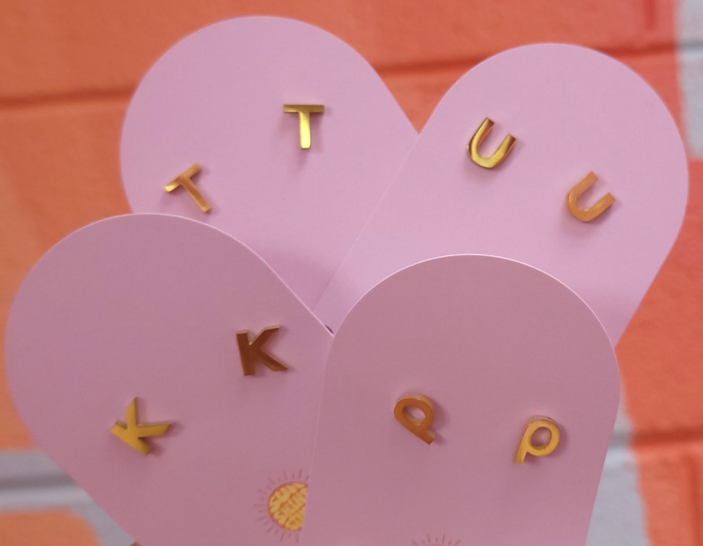 Initial Stud Earrings