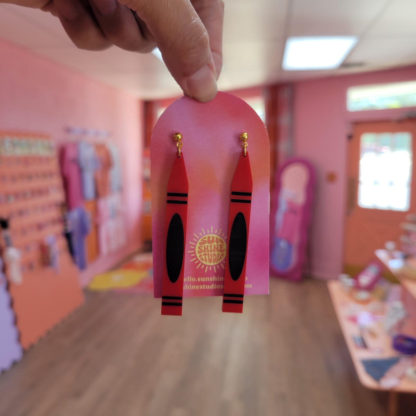 Colorful Crayon Earrings