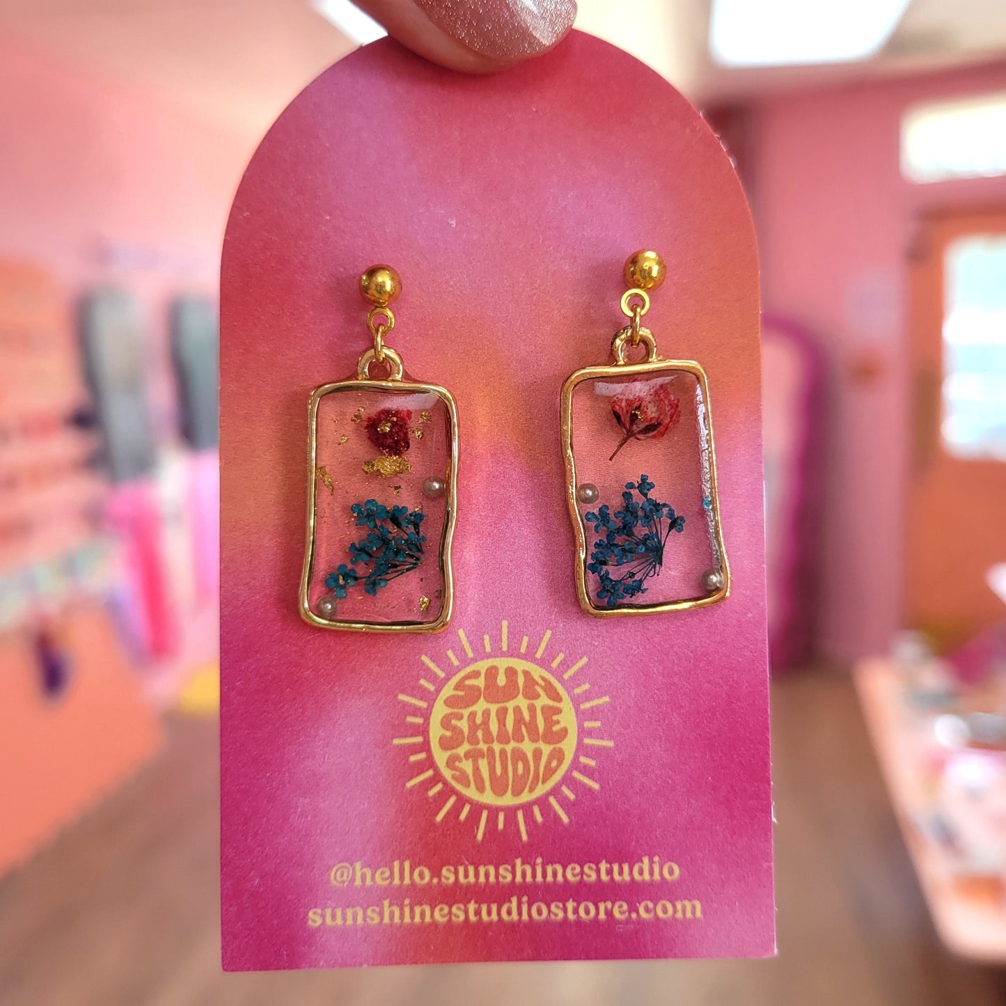 Golden Hour Flowers - Floral Earrings