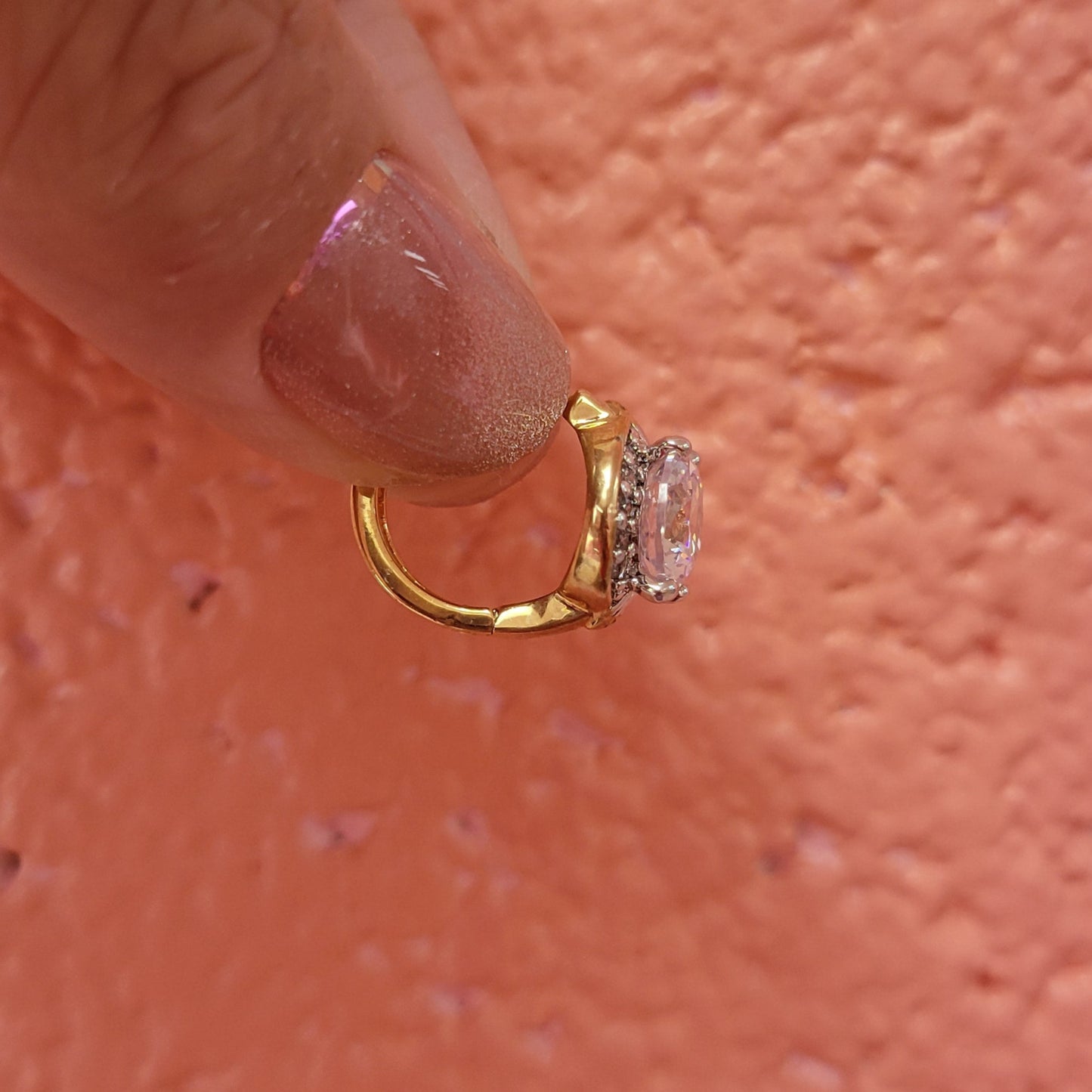 Diamond of the First Water - Gem Hoop Earrings