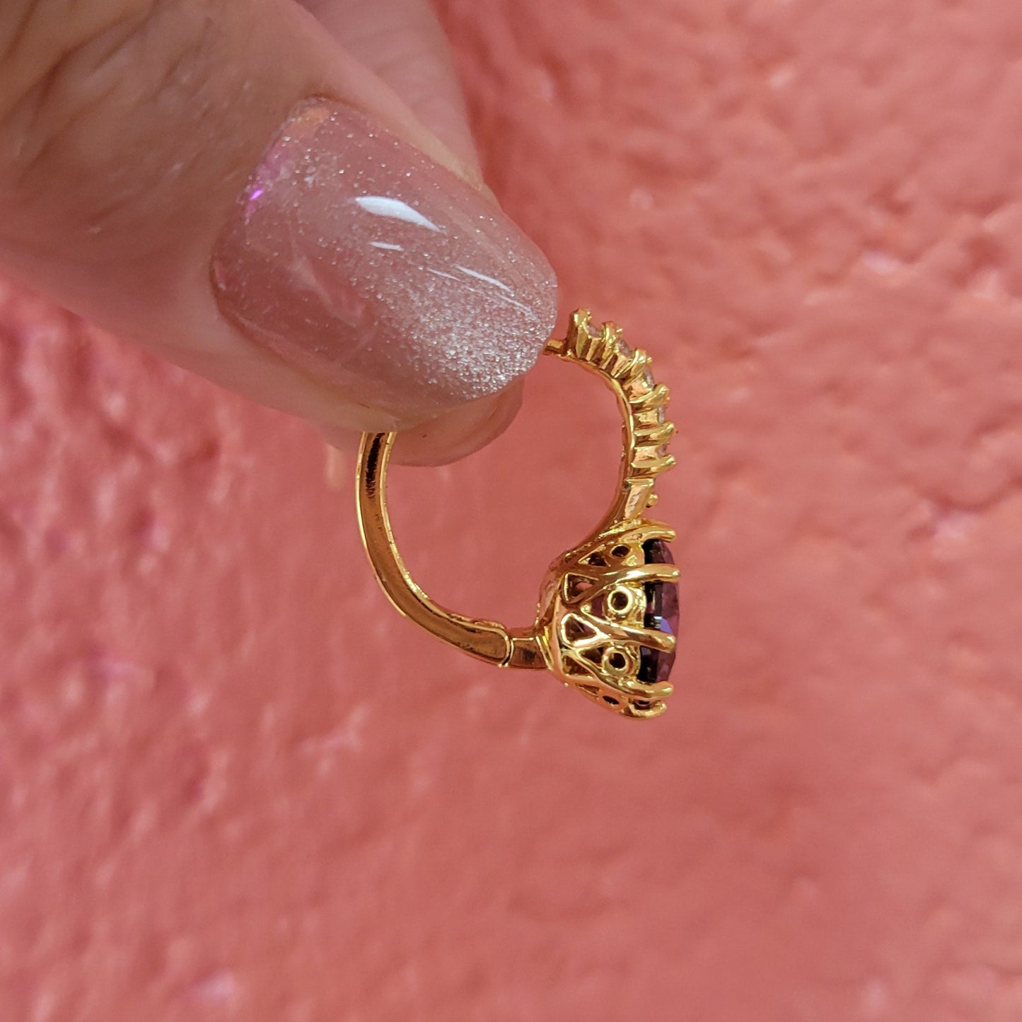 Amethyst Oath - Gem Hoop Earrings
