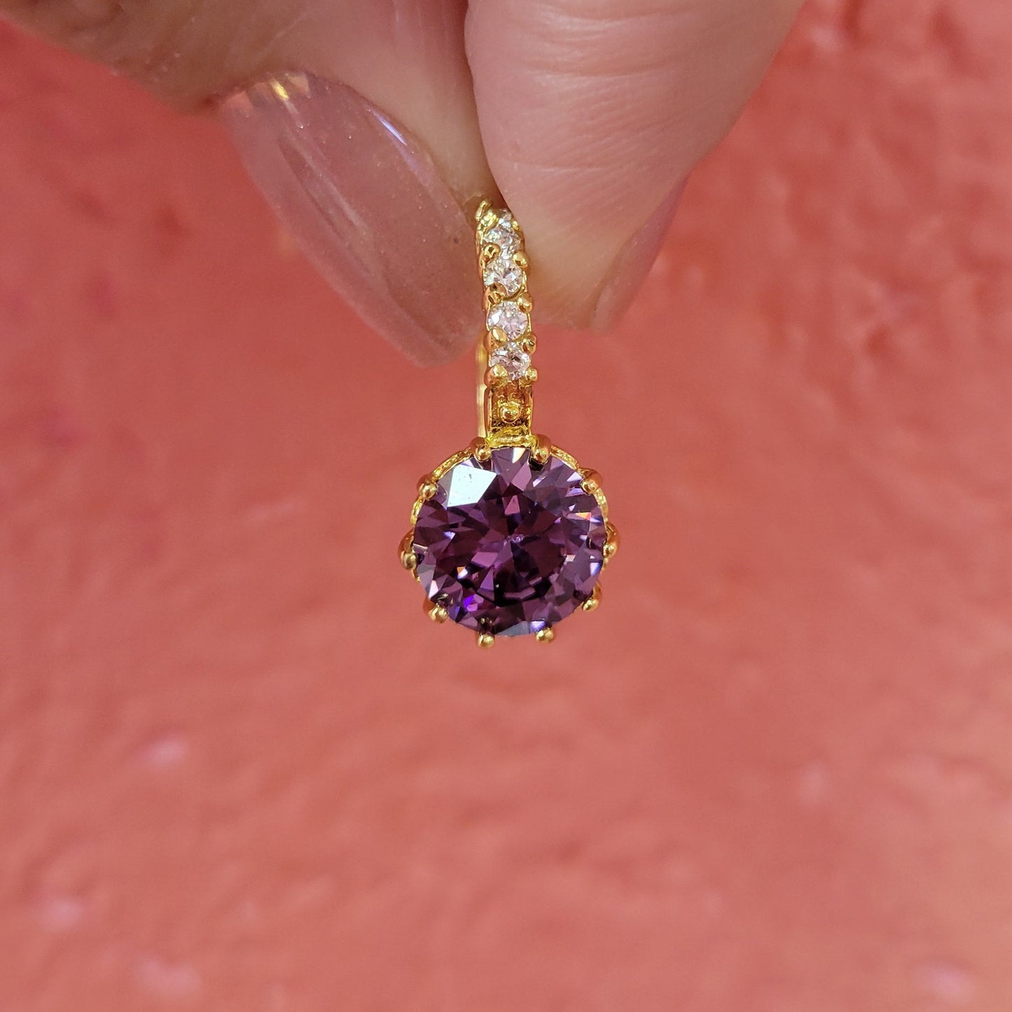 Amethyst Oath - Gem Hoop Earrings