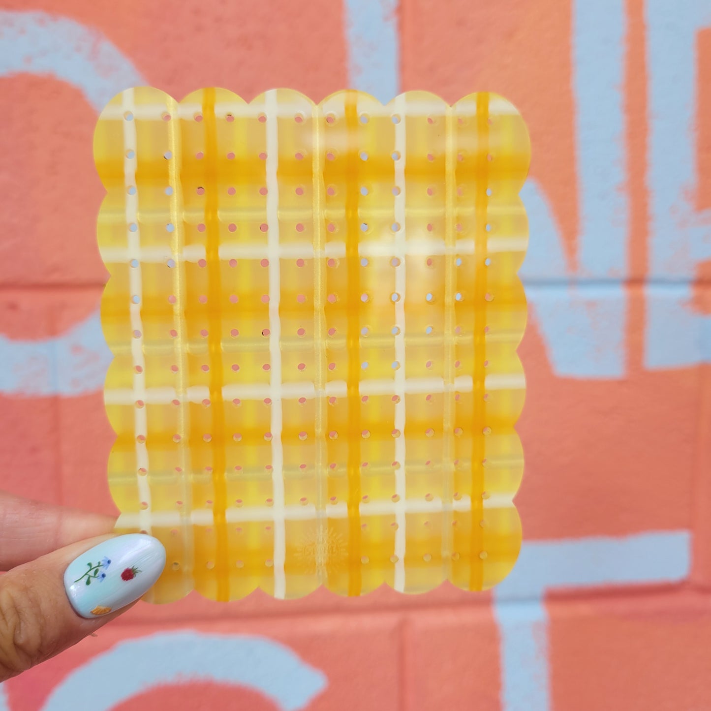 Sunshine Plaid Travel Earring Holder