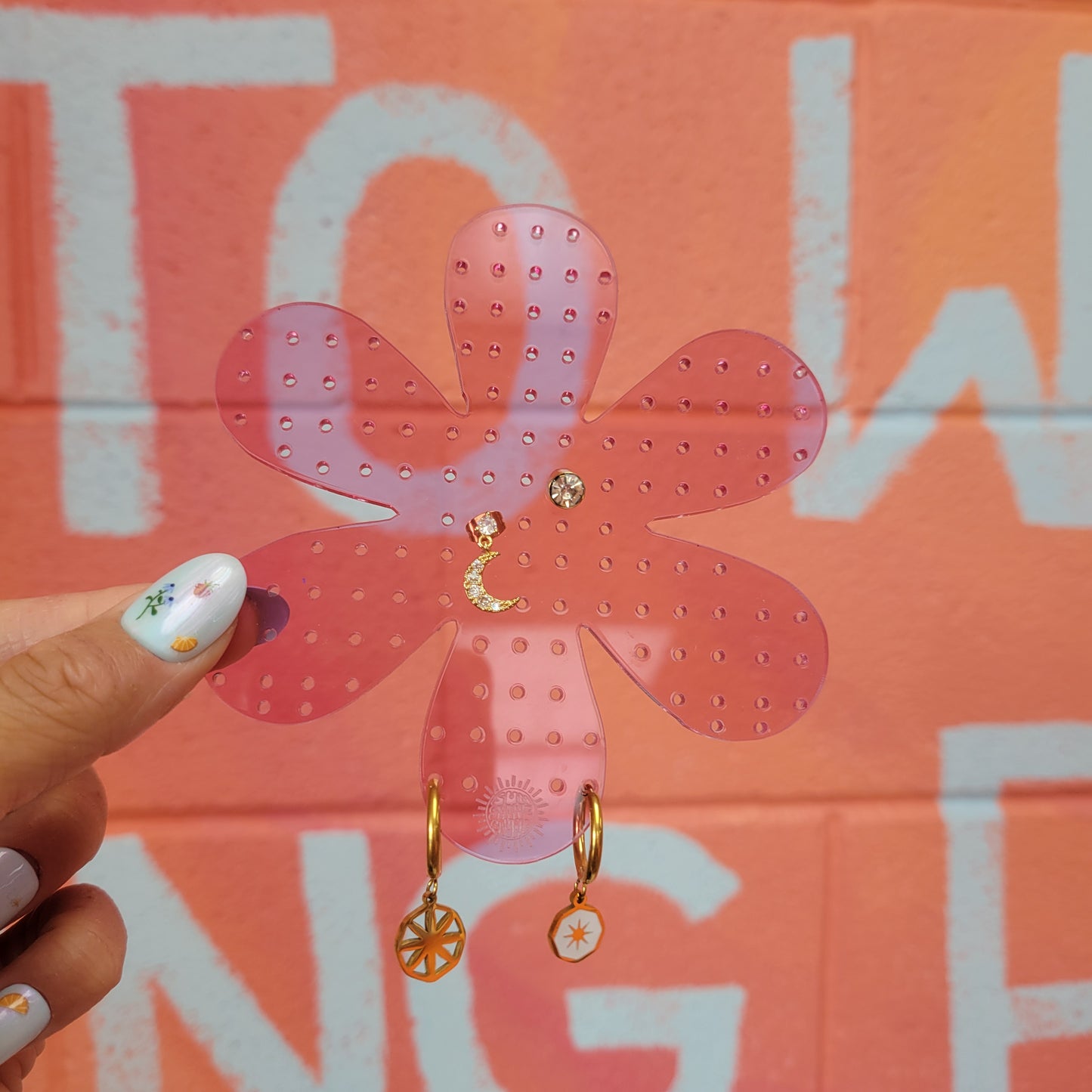 Flower Power Travel Earring Holder