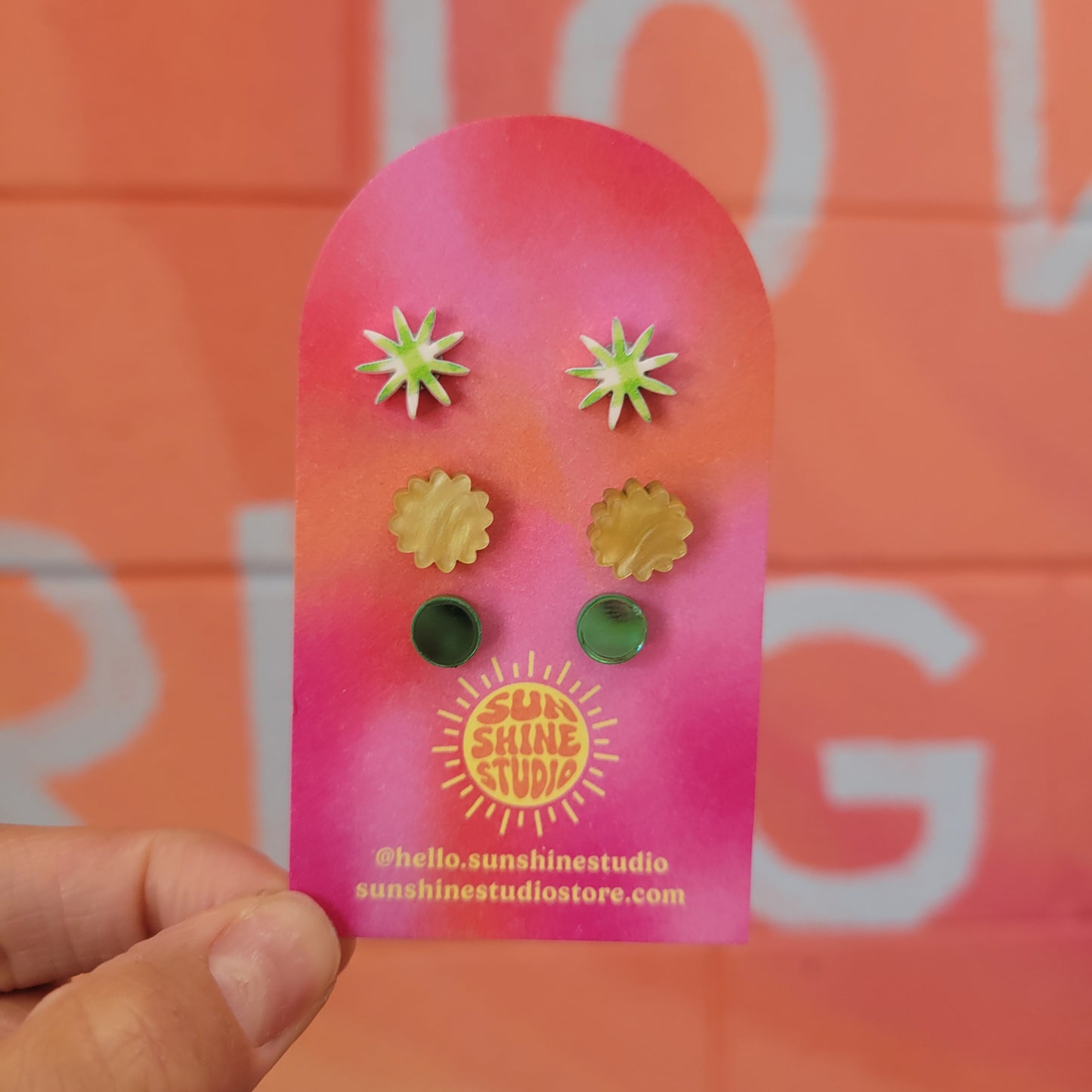 Happy Shapes Acrylic Stud Packs