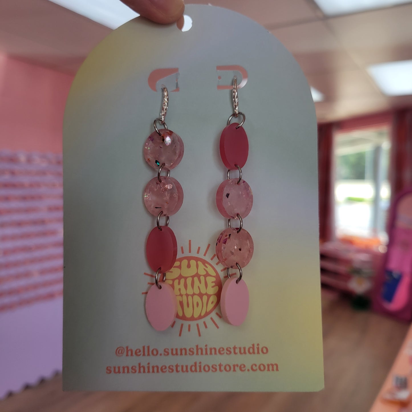 Celebration Confetti Drops - Long Dangle Earrings