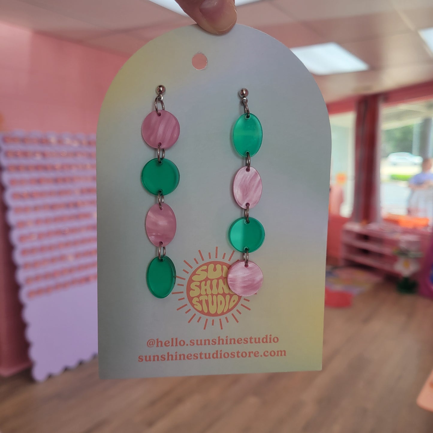 Celebration Confetti Drops - Long Dangle Earrings