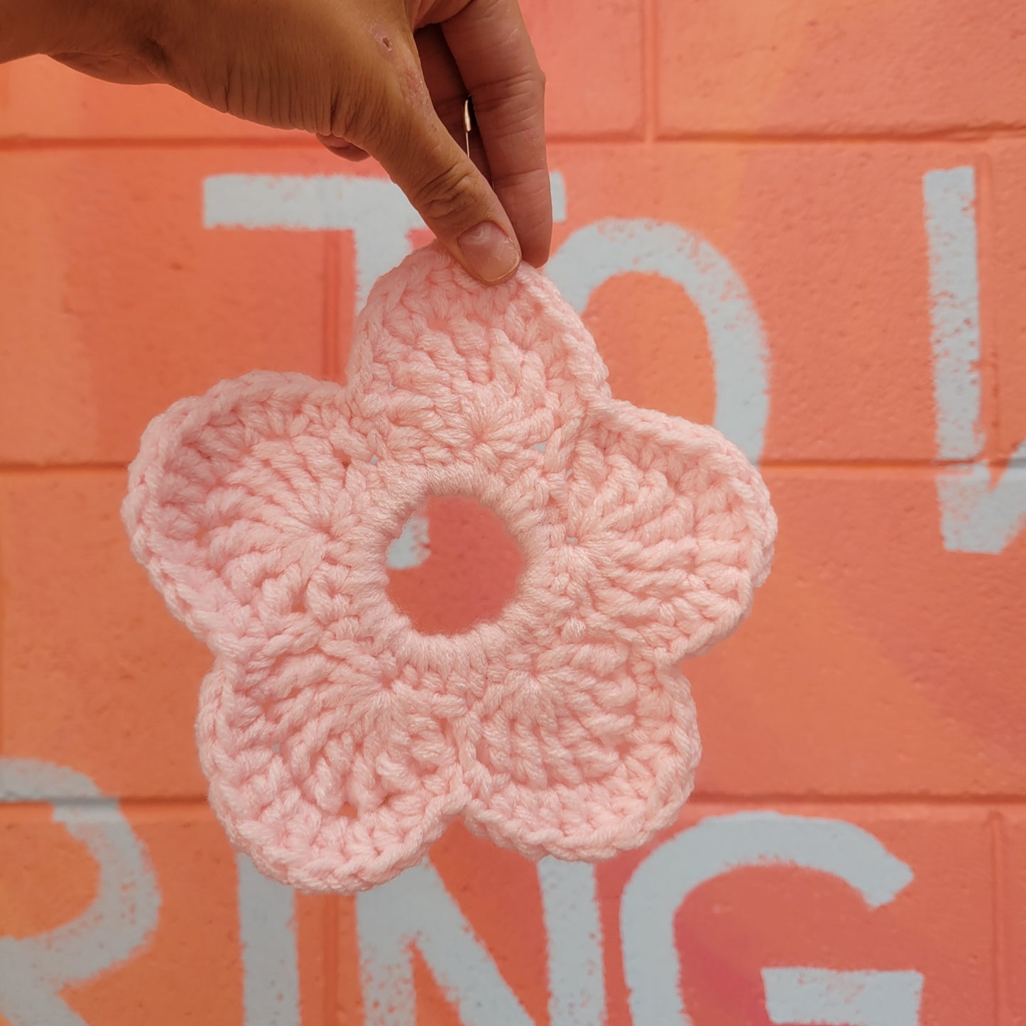 Crochet Large Flower Scrunchies