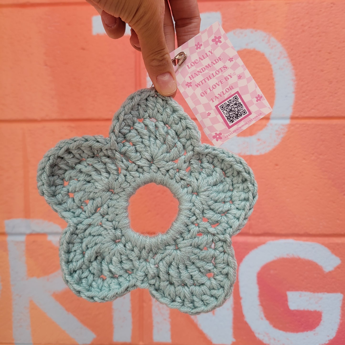 Crochet Large Flower Scrunchies